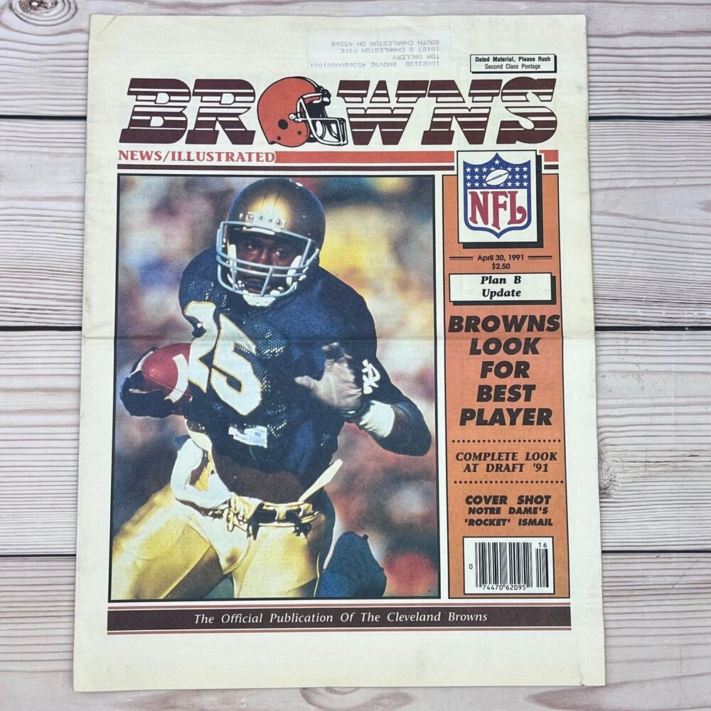 1991 Cleveland Browns News Illustrated NFL Pre-Draft Issue Ismail Favre Turner